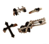 Gothic Cross Ring Set for Women Men, Adjustable for punk Gothic