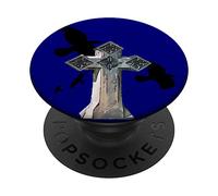 Gothic Cross With Crows and Ravens PopSockets Adhesive PopGrip