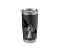 Gothic Cross with Crows and Ravens Stainless Steel Insulated Tumbler