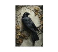 Gothic Crow Art Canvas Poster Bedroom Decor Landscape Office Room Decor Gift 08x12inch(20x30cm)