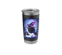 Gothic Crow Raven on Crystal with Spiders and Magic Hat Stainless Steel Insulated Tumbler