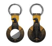 Gothic Crow with Ankh Protective Case Compatible for Airtag Shockproof Case Cover with Keychain 1PCS