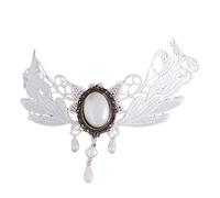 Gothic Crystal Black Lace Neck Necklace Vintage Victorian Women Chocker Steampunk Jewelry