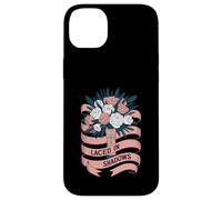 Gothic Dark Feminine Laced In Shadows Bow Lace Heart Case for iPhone 14 Plus