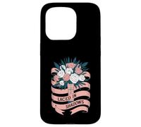 Gothic Dark Feminine Laced In Shadows Bow Lace Heart Case for iPhone 15 Pro