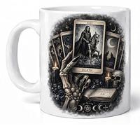 Gothic Death Tarot Card Mug - Dark Occult Skeleton Art Coffee Cup Gift Mug