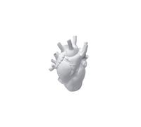 Gothic Decor Resin Anatomical Heart Vase - Human Heart Shaped Statue, for Desktop Decorations, White