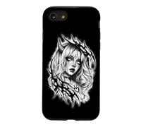 Gothic Demon Girl Spooky Dark Fantasy Woman Pretty Horned Case for iPhone SE (2020) / 7/8
