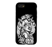 Gothic Demon Girl Spooky Dark Fantasy Woman Pretty Tongue Case for iPhone SE (2020) / 7/8