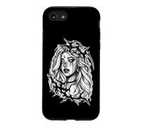 Gothic Demon Girl Spooky Moon Dark Fantasy Woman Pretty Case for iPhone SE (2020) / 7/8