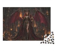 Gothic Demon Queen Succubus Goddess 1000 Pieces Jigsaw Puzzle, Puzzle Night