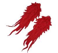 Gothic Devil Wing Hairpiece Adjustable Double Sided Clip With Plush Feathered Fabric Embroidery For Costume Parties Adjustable Fabric Hair Clasp