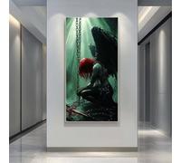 Gothic Diamond Art Kits Adults Large 5D Fallen Angel Diamond Painting Kits, DIY Full Drill Crystal Art Rhinestone Embroidery Cross Stitch Arts and Crafts for Adults 15.7x39.4 Inch/40x100 cm -LR1386