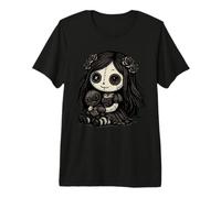 Gothic Doll Girl Creepy Cute Dark Horror Aesthetic Horror Premium T-Shirt