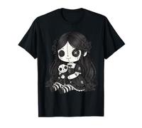 Gothic Doll Girl Creepy Cute Dark Horror Aesthetic Horror T-Shirt