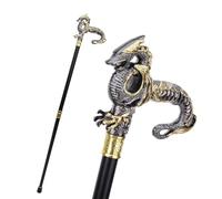 Gothic Dragon Cane Walking Stick, Single Point Walking Cane for Men, Collapsible 2 Pc Shaft Travel Stick for Mobility, Stability, Knee Support- Elderly Assistance Products(Gold)