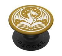 Gothic Dragon Wings Book Lover Librarian Fantasy Bookish PopSockets Adhesive PopGrip