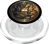 Gothic Dragon Wings Book Lover Librarian Fantasy Bookish PopSockets PopGrip for MagSafe