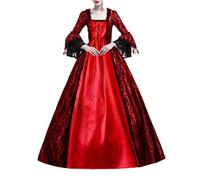 Gothic Dress for Women Clearance Renaissance Victorian Lace Waist Princess Dress Medieval Retro Long Sleeve A-line Court Prom Puffy Dresses Halloween Cosplay Ball Gowns Evening Cocktail Dress S-5XL