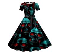 Gothic Dress Medieval Festival Fancy For Women Halloween Skeleton Bodycon Cottagecore Soul Reaper Costume Hooded Cloak Teens/Women Party