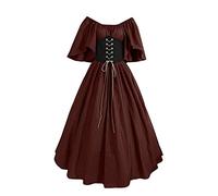 Gothic Dress Medieval Festival Fancy For Women Horror Costume Ladies Lace Velvet Elegant High-Low Hem Traditional Irish Perfect Events