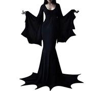 Gothic Dresses for Women 2024 Vintage Halloween Sexy Goth Dress UK Clearance Bat Wing Sleeve Retro Prom Dresses Medieval Dress Punk 80s Fancy Dress Cosplay Party Halloween Costumes Ladies
