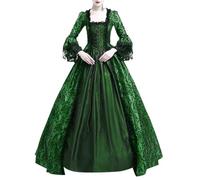Gothic Dresses for Women Medieval Renaissance Maxi Dress Empire Waist Victorian Dress with Trumpet Sleeves Vintage Fancy Cosplay Party Dreesses Halloween Costumes