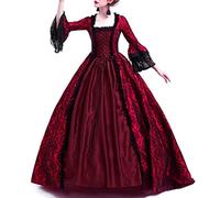 Gothic Dresses for Women UK, Womens Medieval Victorian Rococo Dress 1800s Vintage Elegant Lace Up Queen Dresses Gorgeous Masquerade Ball Gowns