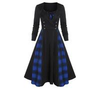 Gothic Dresses Women's Bat Sleeves, Medieval Vampire Maxi Dress with Lacing, Mesh Patchwork Witch Dress Shoulderless Retro Witches Party Dress Halloween Carnival Party Costume Cosplay Prom Dress