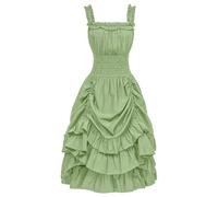 Gothic Dresses Women's Sleeveless Steampunk Clothing Women's Strap Dress Punk Ruffle Dress Elegant Palace Medieval Dress A-Line Retro Cocktail Dress Halloween Carnival Costume Party Dress Prom Dresses