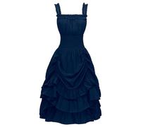 Gothic Dresses Women's Sleeveless Steampunk Clothing Women's Strap Dress Punk Ruffle Dress Elegant Palace Medieval Dress A-Line Retro Cocktail Dress Halloween Carnival Costume Party Dress Prom Dresses