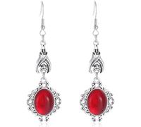 Gothic Earrings,Goth Bloody Red Rose Cameo Earrings Punk Vampire/Ghost/Heart/Skull Hand Dangle Earrings Dark Halloween Earrings Jewelry, L, Zinc, alloy