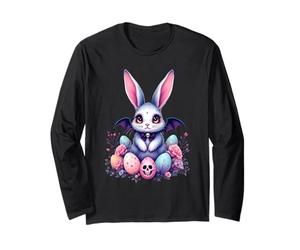 Gothic Easter Bunny - Spooky Cute Pastel Goth Design Long Sleeve T-Shirt