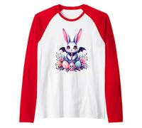 Gothic Easter Bunny - Spooky Cute Pastel Goth Design Raglan Baseball Tee