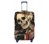 Gothic Eastern Floral Skull Travel Luggage Covers - Elasticity Suitcase Covers Protector for Luggage 18-32 Inch
