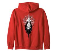 Gothic Eldritch Sovereign Spider Web Art Zip Hoodie