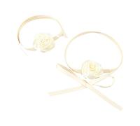 Gothic Elegant Cloth Rose Collar Flower Clavicle Chain Necklace For Women Wedding Bridal Temperament Jewelry Trend Jewelry Set