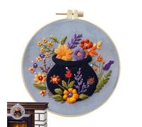 Gothic Embroidery Kit -Embroidery Kit | Pattern Crafts Arts Projects Decoration For Adults | Halloween Embroiderys Kits Bat Skeleton Printed Cross- Kits For Beginners Craft Enthusiasts