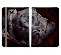 Gothic - Emo Rose Inspired Goth Leather Passport Holder - for Men & Women - British Full Printed Passport Cover Case Passport Wallet