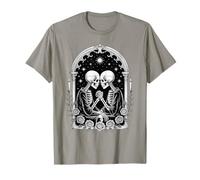 Gothic Eternal Lovers Skeleton Couple Roses T-Shirt