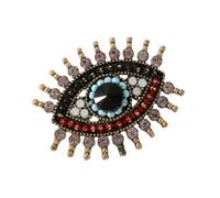Gothic Eye Pin Long Eyelash Zincs Alloy Crystal Embellished Fashion Brooch Gothic Jewelry Party Accessory Versatile Clothing Brooch