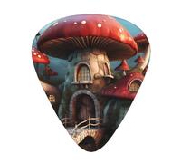 Gothic Fairy Garden 12 Pcs Guitar Picks, 0.46mm/0.71mm/0.96mm Thickness, Guitar Plectrum With Storage Case For Acoustic-Electric Guitar Ukulele Bass