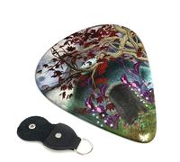 Gothic Fairy Garden Guitar Picks, 6 Pcs Guitar Plectrums double-sided printing, suitable for acoustic, electric and bass guitars, including 0.46 mm 0.71 mm 0.96 mm