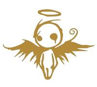 Gothic Fallen Angel Vinyl Decal (Gold)