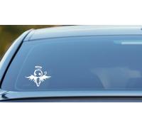 Gothic Fallen Angel Vinyl Decal (White)