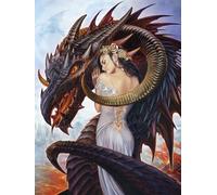 Gothic Fantasy Jigsaw Puzzles For Adults - Dragon Scold - Mystical 1000 Piece Jigsaw Puzzle - Magical Artwork Puzzle - Made In Britain