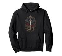 Gothic Fantasy Romance Reader Crown Sword Raven Roses Pullover Hoodie