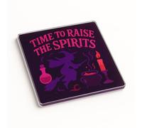 Gothic Femme Vibes Acrylic Coaster Gift - Bold Halloween Design with Witches & Potions for Unique Decor