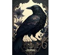 Gothic Floral Crow Notebook: Beautiful Crow Retro Lined Paper notebook, Great gift For Halloween and Lovers of Gothic Style, Format 6x9 Inches, 120 ... Black & white interior with cream paper.