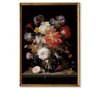 Gothic Flowers Wall Art Moody Floral Poster Dark Academia Floral Print Vintage Still Life Pictures Victorian Artwork Gothic Plant Painting Vintage Art Moody Art Canvas Decor 16x24inch No Frame